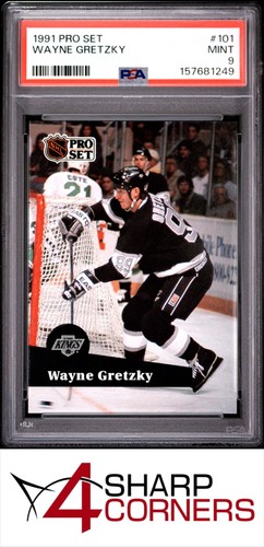 1991 PRO SET #101 WAYNE GRETZKY KINGS HOF PSA 9
