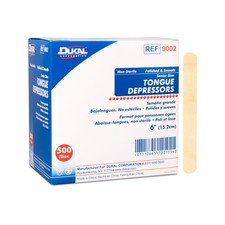 Dukal 6 Inch Length Tongue Depressor Unflavored NonSterile 10 Boxes 500/Box