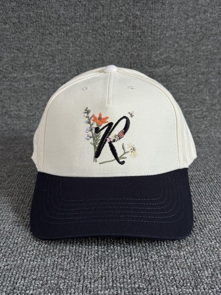 '47 Brand Floral R Baseball Cap Snapback Ivory Navy Adjustable Hat