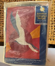 VTG Jonathan Livingston Seagull Rug Pattern 24  X36  Punch Needle Kit Sun Bird
