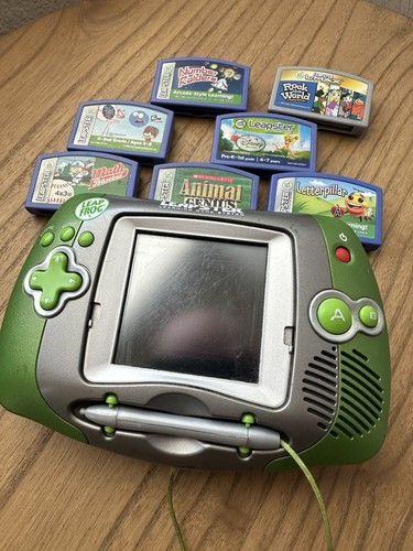 LEAPFROG LEAPSTER Learning Game System BUNDLE w/ 7 Games TESTED! - Picture 2 of 16