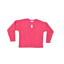NEW LOFT Petite XS Pink Textured Sweater Pullover Fleece Long Sleeve