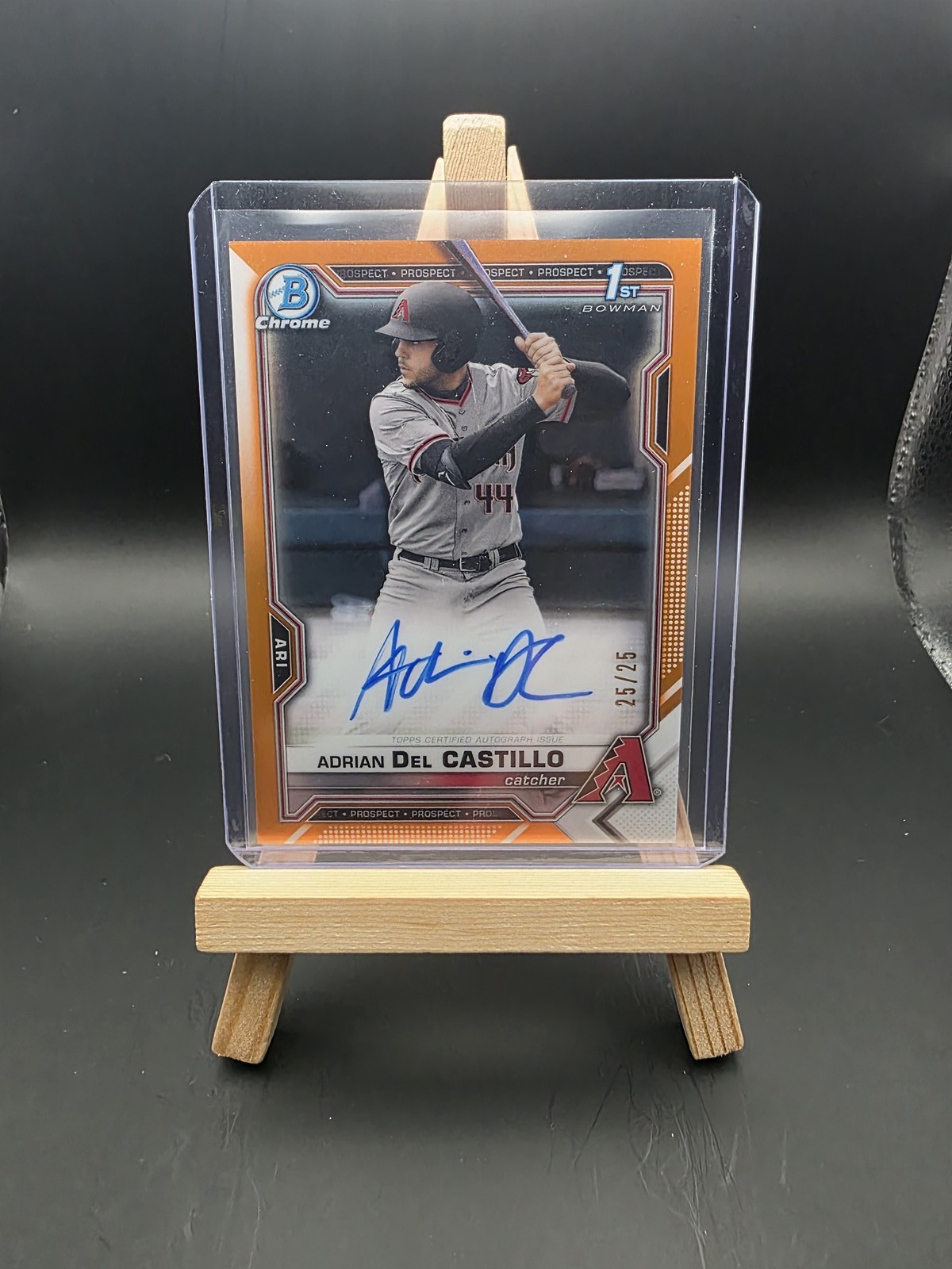 2021 Bowman Draft Adrian Del Castillo 1st Bowman Chrome Auto Orange 25/25