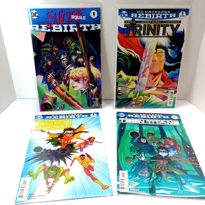 DC Rebirth Comic Lot Suicide Squad #1 Trinity #1 Teen Titans #1 #2