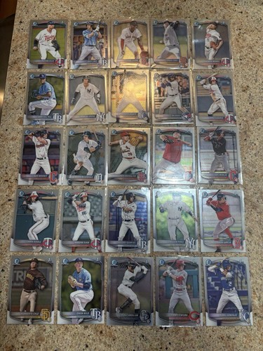 2025 Bowman Chrome Lot (25) 1st Bowman Chrome No Repeats