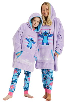 Girls Ladies Disney Lilo Stitch Hoodie Oversized Fleece Mothers Day Gift 