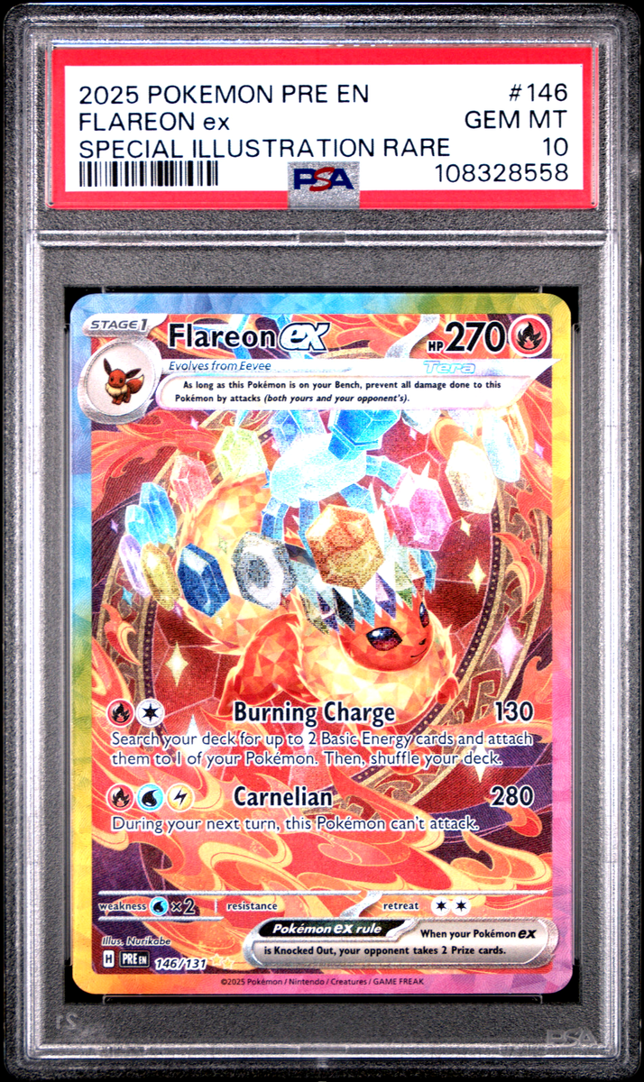 Pokemon Prismatic Evolutions Flareon EX 146/131 Special