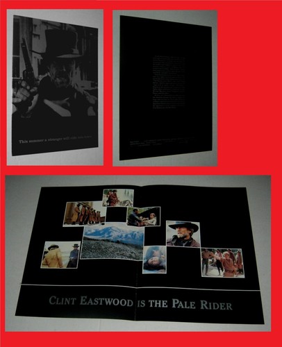Original CLINT EASTWOOD PALE RIDER Press Kit PROMO BROCHURE 12 1/2 x 16 1/2