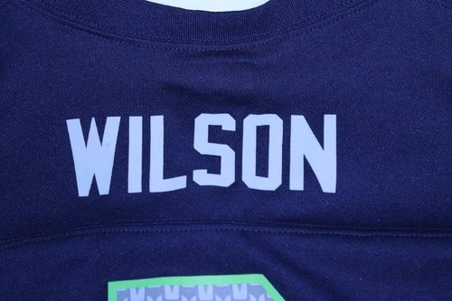 Youth Seattle Seahawks Russell Wilson L (7) Sz 7 Jersey (Navy Blue) NFL Team App - Picture 5 of 5