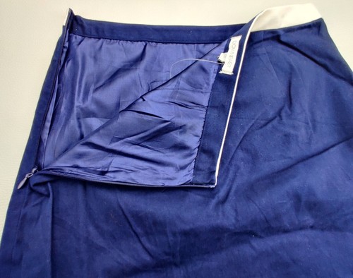 Down East Wmn's Sz 4 Cheery Peacoat Navy/White Embroidery Skirt - Picture 8 of 10