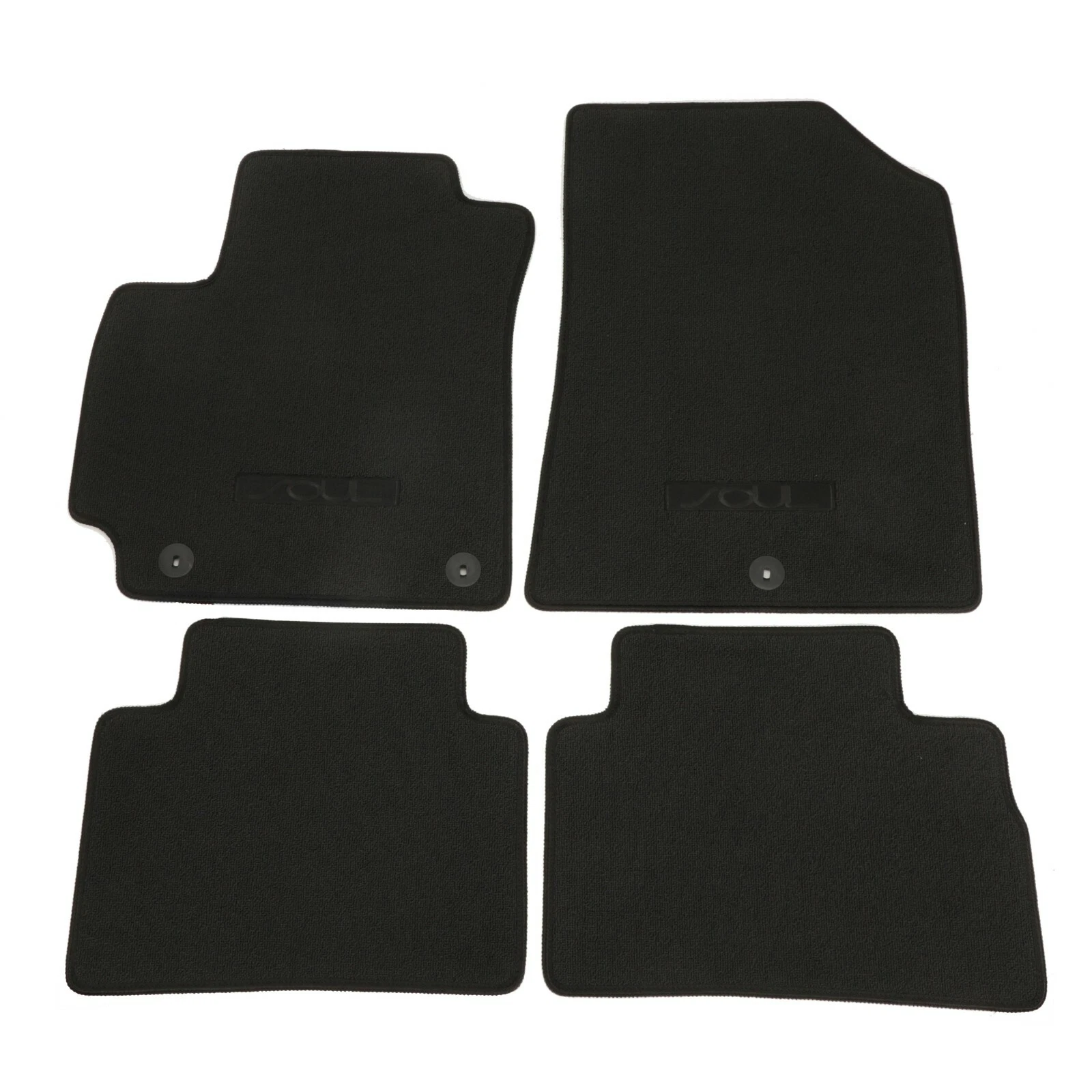OEM NEW 2020-2023 Kia Soul Front and Rear Carpet Floor Mats Black K0F14-AC000
