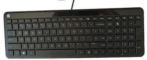 HP KBAH21, Wired Slim Keyboard, Black, English - Picture 3 of 5