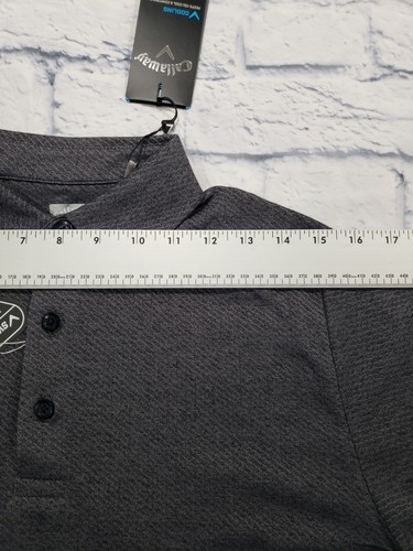 Callaway MENS SZ S Opti Dri Swing Tech Black Heather Golf Polo Shirt Performance - Picture 4 of 10