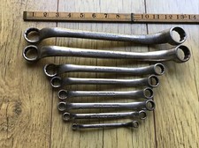 8 Vintage Britool 1” To 1/4” AF Ring Spanners 2 RB Series.