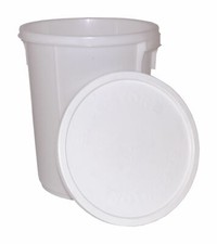 25L Storage Bucket & Tamper Evident Lid Moulded Handle Plastic Resealable