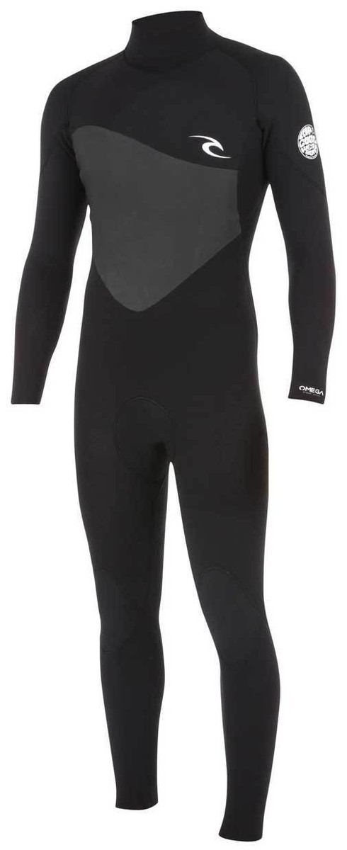 Rip Curl Men's Omega 3/2mm Back Zip Full Wetsuit - Black - New | eBay