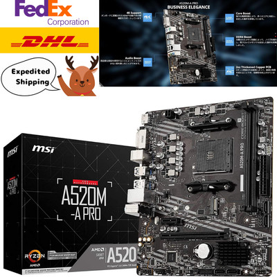 NEW MSI A520M-A PRO AM4 AMD A520 USB3.2 Gen1 Micro-ATX New