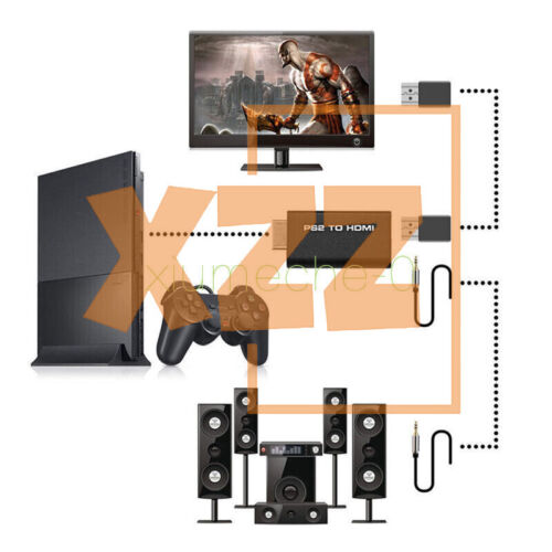 Cable de audio y video PS2 a HDMI adaptador convertidor con salida de audio de 3,5 mm para HDTV - Imagen 4 de 5