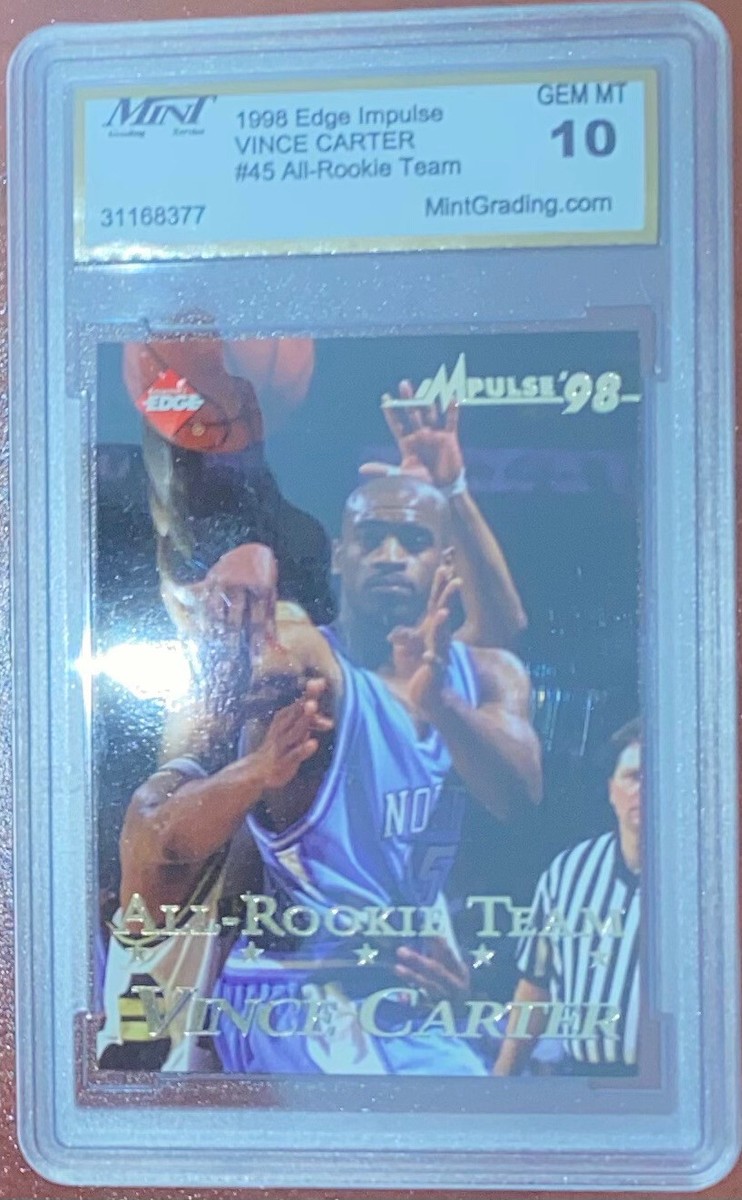 1998 Edge Impulse Vince Carter #45 All-Rookie Team GEM MNT 10 | eBay