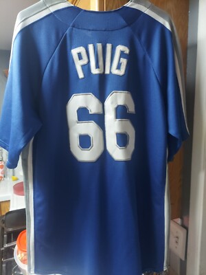 Los Angeles Dodgers Yasiel Puig #66 Jersey LG MLB Genuine
