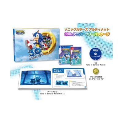 Nintendo Switch Sonic Colors Ultimate 30th anniversary Artbook CD coin HGA-0 JP