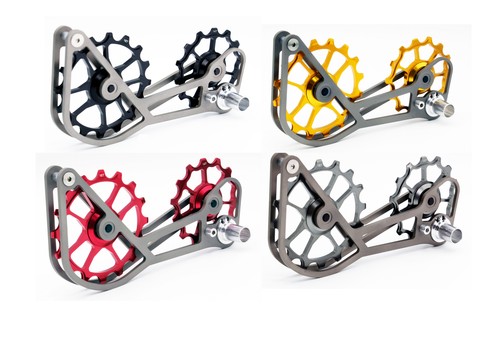 SwishTi Bicycle Oversized Pulley Titanium Cage for Shimano Ultegra 6800/9000 Red - Picture 9 of 10