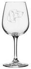 Harrier Dog Themed Etched 12.75oz Wine Glass
