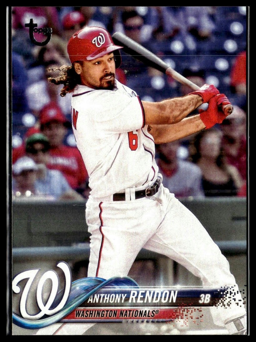 Anthony Rendon Baseball Quote 2018 Topps 36 Anthony Rendon Washington Nationals Vintage Stock 55/99 ...
