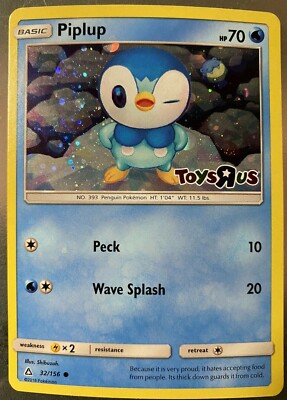 Piplup Holo Foil Exclusive Toys R Us Promo Card 32/156 Pokemon | eBay Piplup Holo Foil Exclusive Toys R Us Promo Card 32/156 Pokemon | eBay