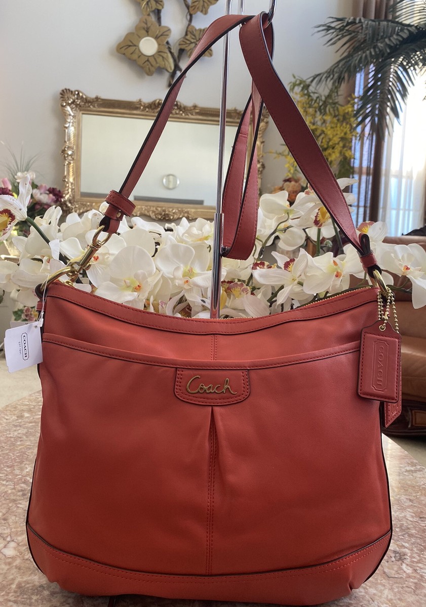 NWT COACH Park Persimmon Leather NS Duffle Large Crossbody Bag  