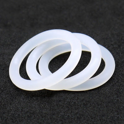 White Silicon Rubber O-Ring Seals Washer Food Grade OD 10-48mm Cross Section 3mm 