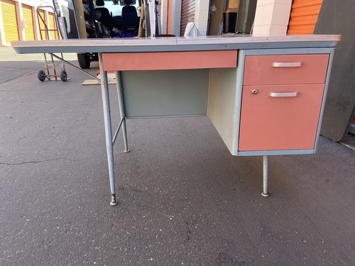 Mid Century Modern Metal Teachers Desk - Picture 6 of 12