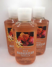BATH AND BODY WORKS WILD MADAGASCAR VANILLA BODY WASH 10 FL OZ SET OF 3 