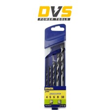 Irwin 10501917 Concrete Drill Bit Set Granite Assorted Tips in Box of 5 Pieces