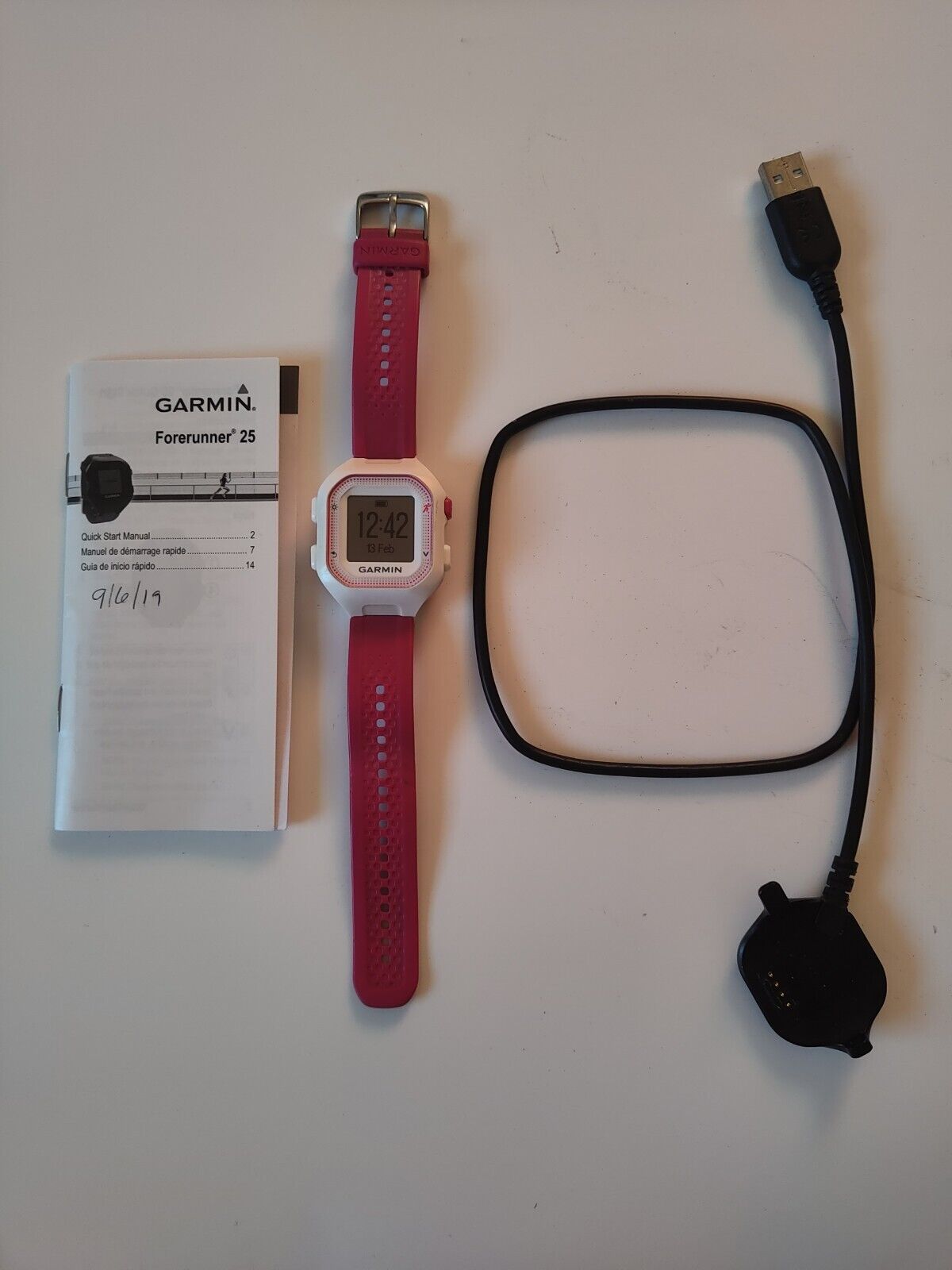 Prevail repræsentant tøj Garmin Forerunner 25 010-01353-31 GPS Sport Running Smartwatch Pink womens  NICE 753759123932 | eBay