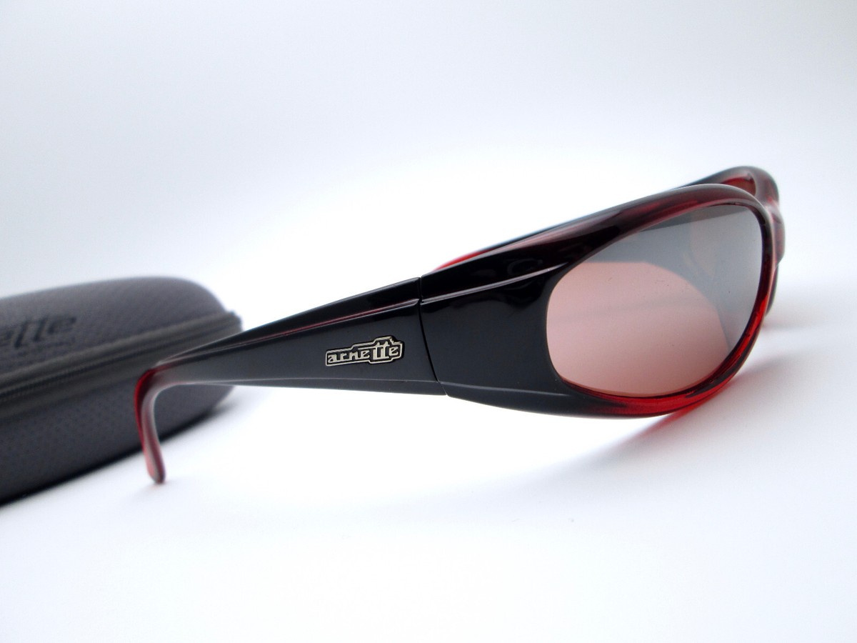 Vintage Metal Logo • Arnette DEUCE • Red Black Fade / Red Lens AN