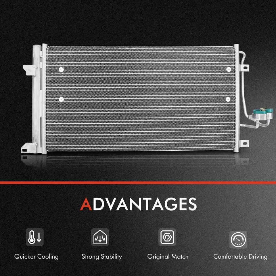Novo kit de refrigeração de radiador e condensador CA para Audi Q7 Porsche Cayenne VW Touareg - Imagem 4 de 4