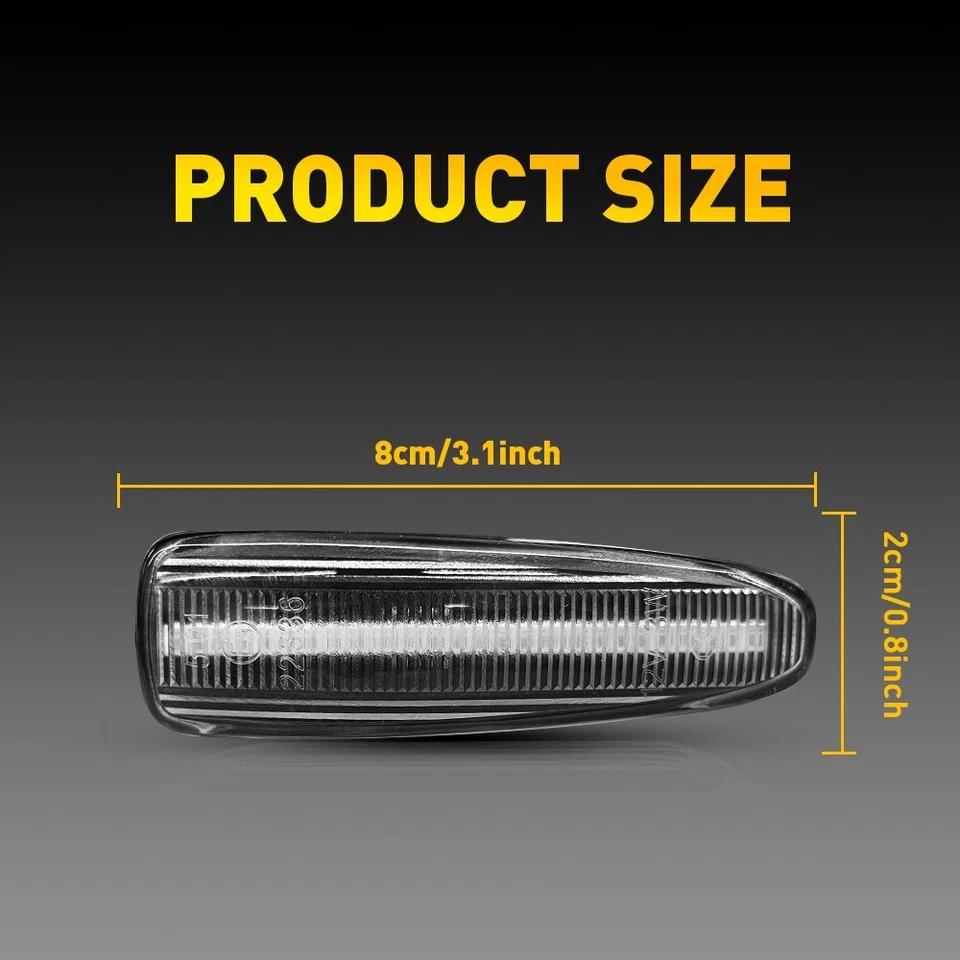 1/2/3SET ámbar fluido luz lateral LED para Mitsubishi Outlander Sport O 2011-2021 Foto 3 de 4