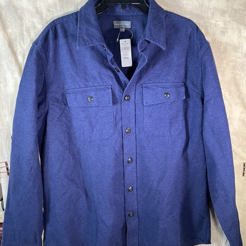 NWT LL Bean Chamois Cloth Shirt Button Up Blue Men's Size XL Workwear Lumberjack - Picture 2 of 6