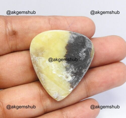 57.00 Cts Natural Septarian Jasper Jewelry Making Pear Cabochon 35x32x6 mm - Picture 3 of 8