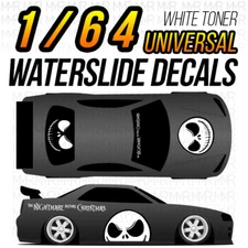 1/64 Scale NIGHTMARE BEFORE CHRISTMAS v3 JACK White Toner WaterSlide Decals for