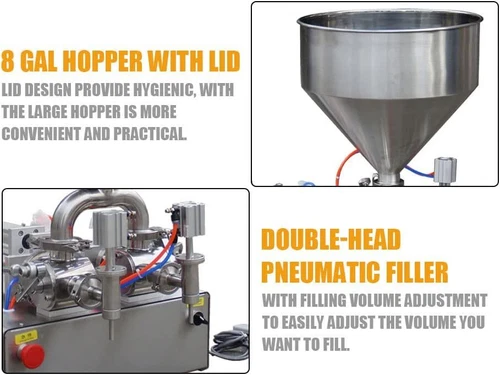 500ml Double Nozzle Multipurpose Liquid/Paste Filling Machine Filler Sauce/Cream - Picture 7 of 8