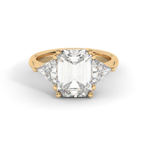 Diamond Ring VVS2 E Emerald Cut 4.75 Ctw Lab Created IGI Certified Sparkling - 第 7/9 張圖片