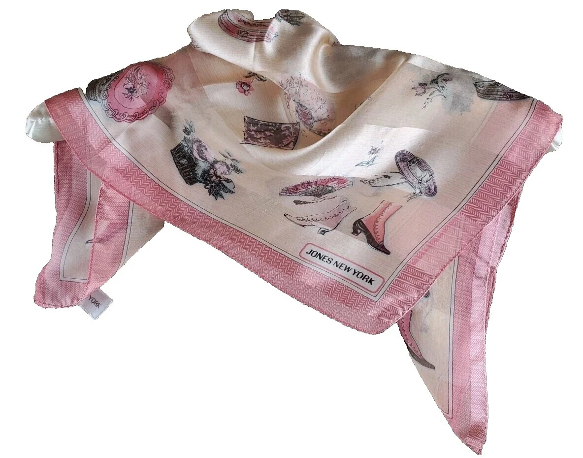 PINK Silk Floral Scarves & Wraps for Women