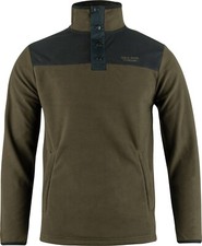 Maglione pullover top Jack Pyke collo a scatto in pile uomo country oliva