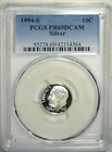1994-S 10C Roosevelt Dime  PCGS PR69DCAM 90% Silver 22roc0227