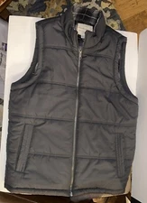 Weatherproof Vintage Puffer Zip-Front Vest Mens Medium Asphalt Grey kk397