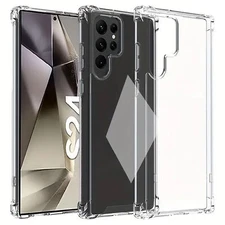 Clear Silicone Phone Case Cover For Samsung Galaxy S24 S22 S23 Ultra A Series