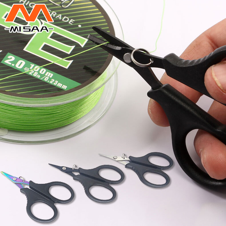 Stainless Steel Fishing Scissor Portable Scissor Plier Cut PE Line Braid Line Cu