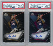 2021 Topps Chrome Black Byron Buxton Superfractor 1/1 + Red 1/5 Auto PSA {Twins}